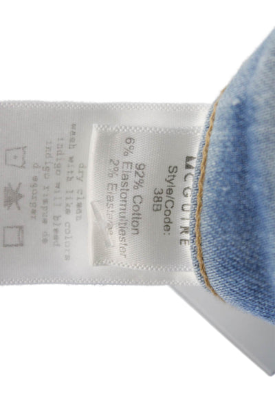 McGuire Womens Ankle Cropped Jeans Light Blue Mid Rise Size 28