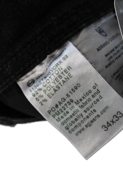 AG Mens Straight Black Jeans Size 34