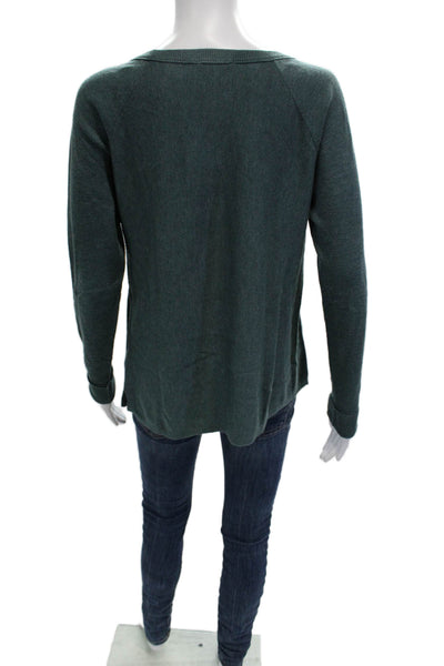 Lilla P Unisex Green Pullover Sweater Long Sleeve Crew Neck Size S