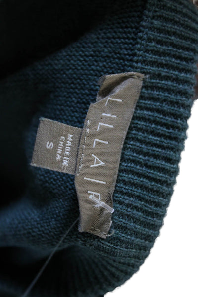 Lilla P Unisex Green Pullover Sweater Long Sleeve Crew Neck Size S