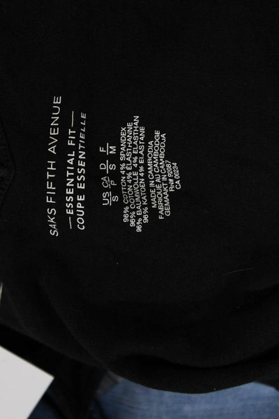 Saks Fifth Avenue Women Camisole V-Neck Sleeveless Black Cotton Spandex Size S