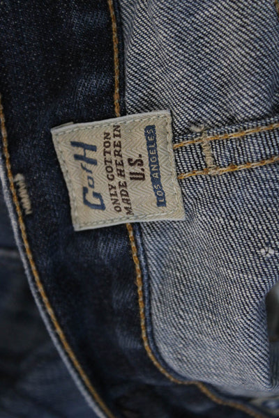Citizens of Humanity Women Cropped Jeans Dark Blue Mid Rise Size 29