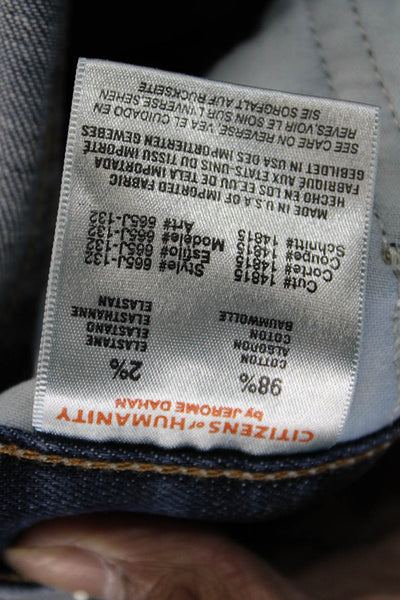 Citizens of Humanity Women Cropped Jeans Dark Blue Mid Rise Size 29
