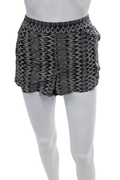Joie Unisex Black 100% Silk Geometric Art Shorts Size S