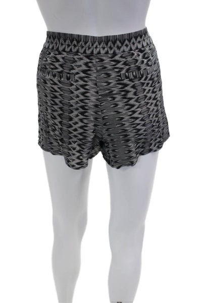 Joie Unisex Black 100% Silk Geometric Art Shorts Size S
