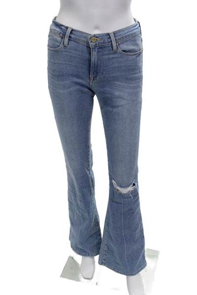 Frame Womens Bootcut Flared Light Blue Mid Rise Jeans Inseam 31 Size 25