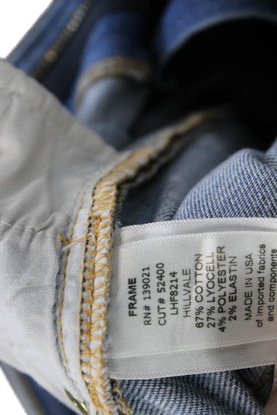 Frame Womens Bootcut Flared Light Blue Mid Rise Jeans Inseam 31 Size 25