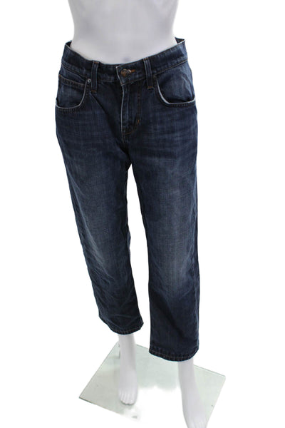 Joes Mens Cropped Straight Dark Blue Mid Rise Jeans Button Size 29