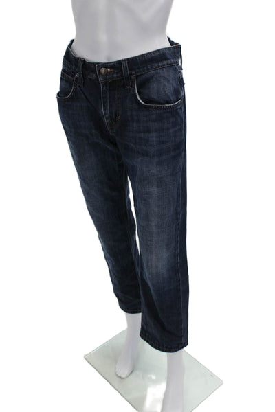Joes Mens Cropped Straight Dark Blue Mid Rise Jeans Button Size 29