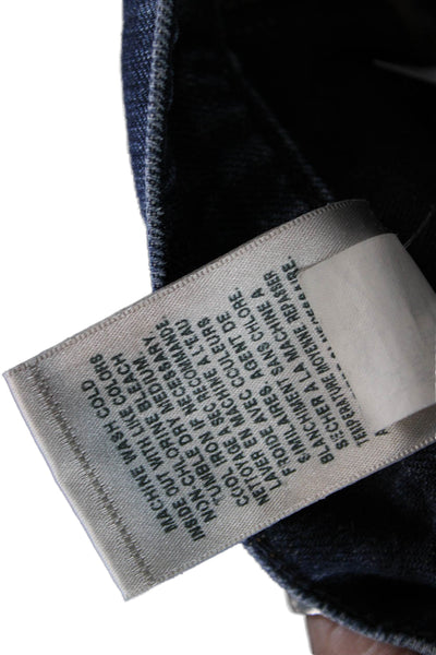 Joes Mens Cropped Straight Dark Blue Mid Rise Jeans Button Size 29