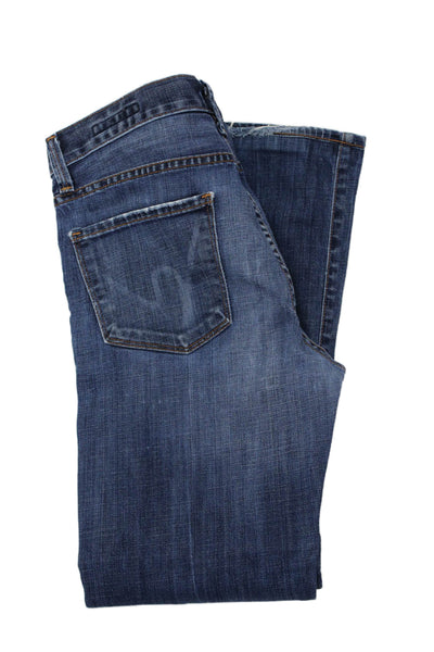 Citizens of Humanity Unisex Straight Jeans Blue Button 98% Cotton Size 30