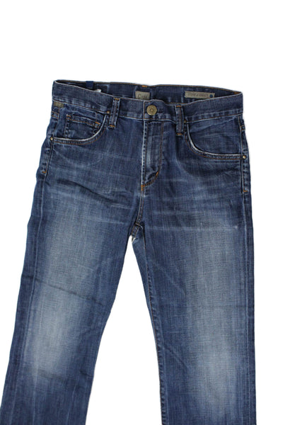 Citizens of Humanity Unisex Straight Jeans Blue Button 98% Cotton Size 30