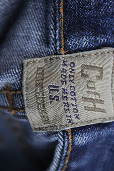 Citizens of Humanity Unisex Straight Jeans Blue Button 98% Cotton Size 30