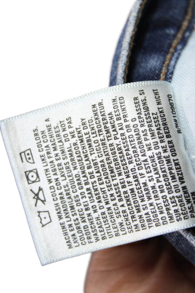 Citizens of Humanity Unisex Straight Jeans Blue Button 98% Cotton Size 30