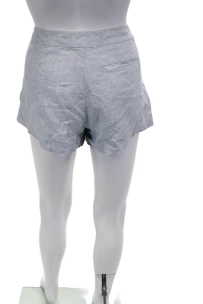 Joie Unisex Light Blue Linen Beach Shorts Button Closure Size 6
