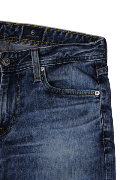 AG Mens Skinny Straight Jeans Blue Button Size 30