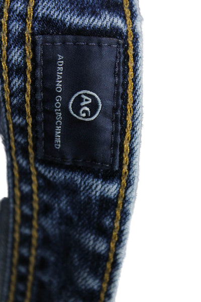 AG Mens Skinny Straight Jeans Blue Button Size 30
