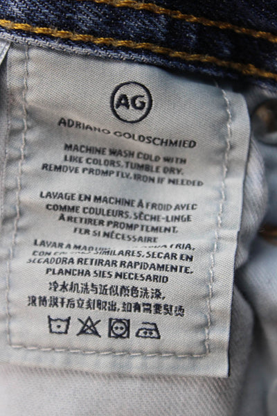 AG Mens Skinny Straight Jeans Blue Button Size 30