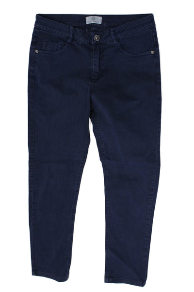 Young Versace Boys Flat Front Straight Leg Casual Pants Blue Size 8