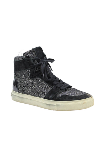 Kennel & Schmenger Womens Suede Paneled High Top Sneakers Black Size 7.5