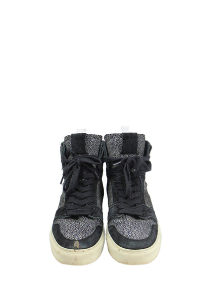 Kennel & Schmenger Womens Suede Paneled High Top Sneakers Black Size 7.5