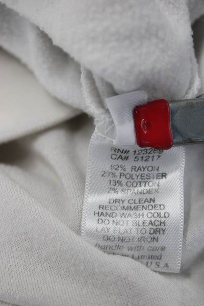 Michael Lauren Women Pullover Sweatshirts White Long Sleeve Crew Neck Size XS
