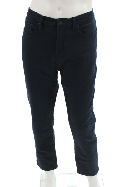 Swet Tailor Mens Ankle Cropped Dark Blue Jeans Button Fly Size 32