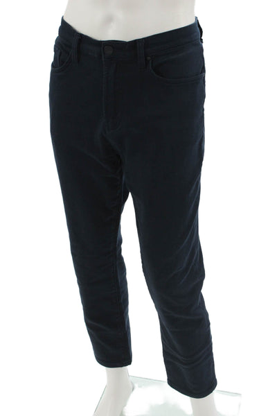 Swet Tailor Mens Ankle Cropped Dark Blue Jeans Button Fly Size 32