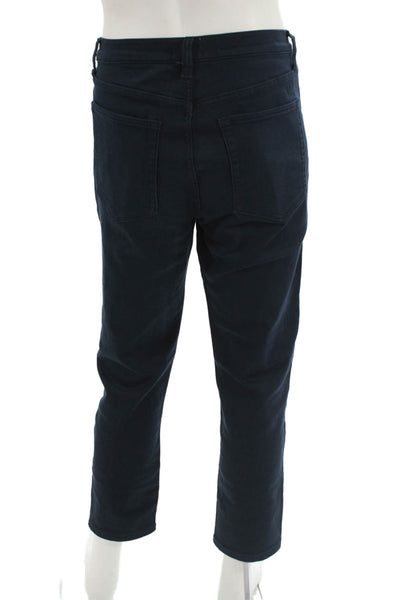 Swet Tailor Mens Ankle Cropped Dark Blue Jeans Button Fly Size 32