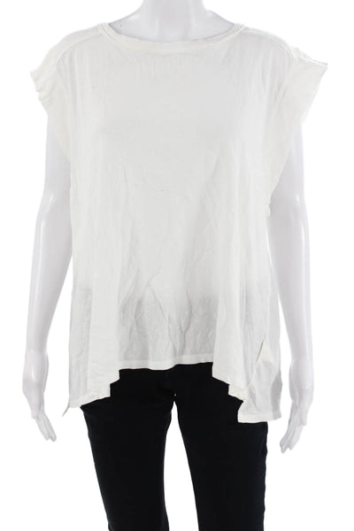 We The Free Womens Basic T-Shirt White Cotton Crew Neck Short Sleeve Size XS