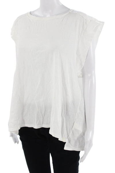 We The Free Womens Basic T-Shirt White Cotton Crew Neck Short Sleeve Size XS