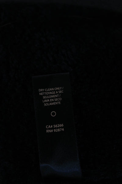 Ella Moss Women Black Zip Front Jacket Long Sleeve Crew Neck Size XS