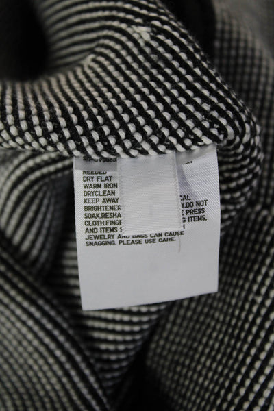 Uniqlo Unisex Black V-Neck Striped Cotton Pullover Sweater 3/4 Sleeve Size XS