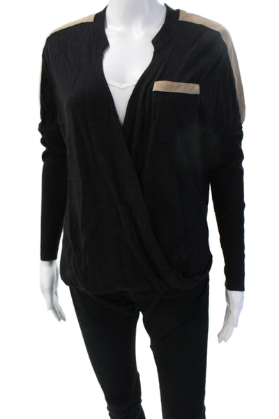 LA Made Unisex Black Cardigan Long Sleeve Size XS