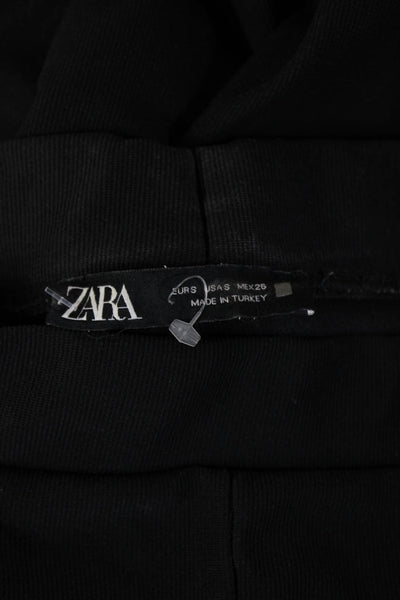 Zara Women Ankle Jeggings Black Polyester Size S