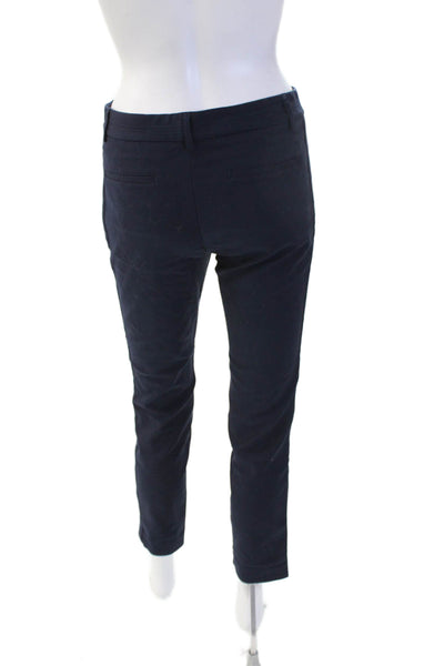 Karl Lagerfeld Women Ankle Dress Pants Dark Blue Cotton Blend Size 2