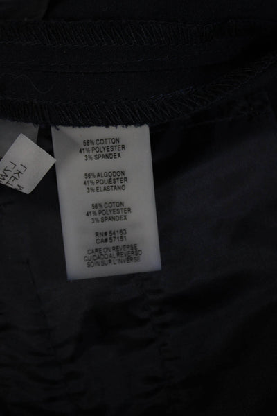 Karl Lagerfeld Women Ankle Dress Pants Dark Blue Cotton Blend Size 2