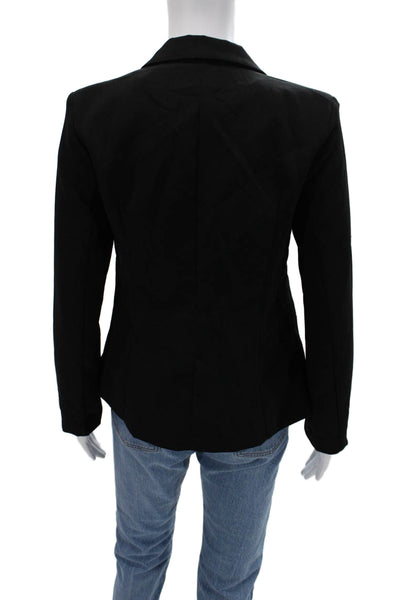 Do + Be Unisex Black Collared Classic Blazer Long Sleeve Polyester Size S