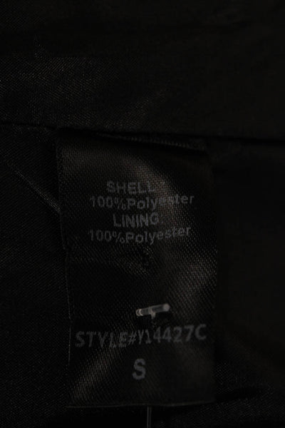 Do + Be Unisex Black Collared Classic Blazer Long Sleeve Polyester Size S