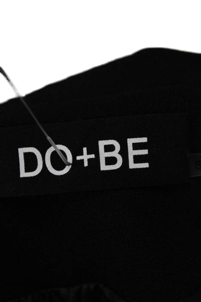 Do + Be Unisex Black Collared Classic Blazer Long Sleeve Polyester Size S
