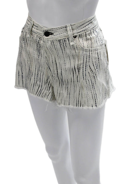 Rag & Bone Jean Unisex White Striped Beach Shorts Size 31