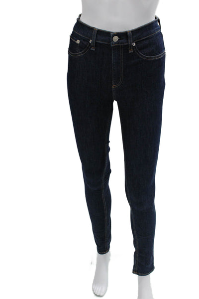 Rag & Bone Jean Womens Skinny Jeggings Dark Blue Size 27
