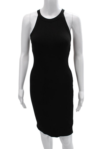 Project Social T Women Bodycon Tank Dress Black Sleeveless Knee Length Size XS