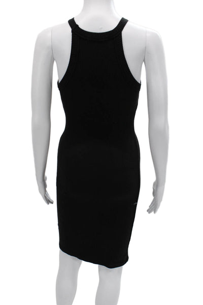 Project Social T Women Bodycon Tank Dress Black Sleeveless Knee Length Size XS
