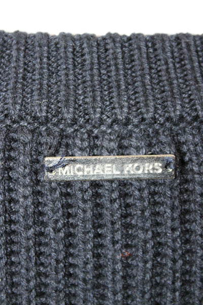 Michael Michael Kors Women Sweater Dress Black Long Sleeve Knee Length Size S