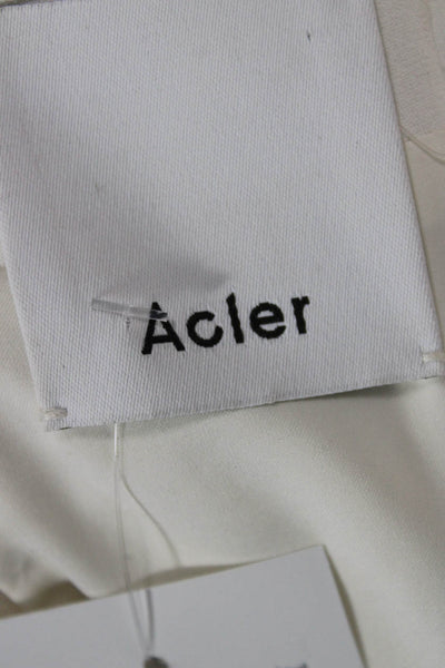 Acler Womens Mini Jacket Dress White Button Polyester Blend Size S