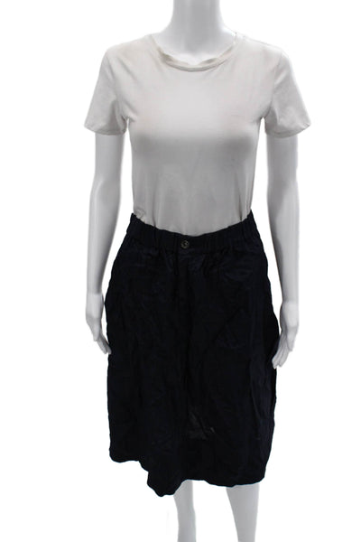 Proenza Schouler White Label Women A-Line Dark Blue Viscose Skirt Size 6