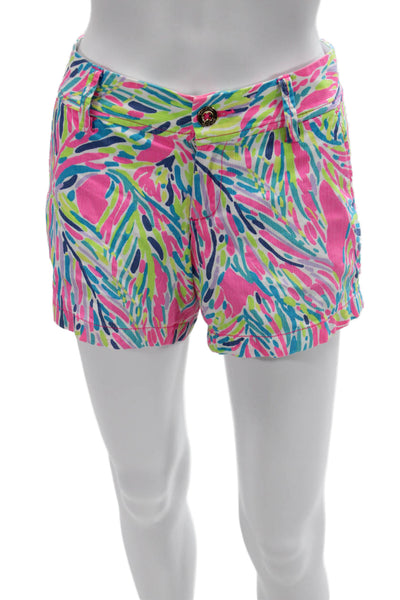 Lilly Pulitzer Unisex Chino Shorts Blue Cotton Size 2