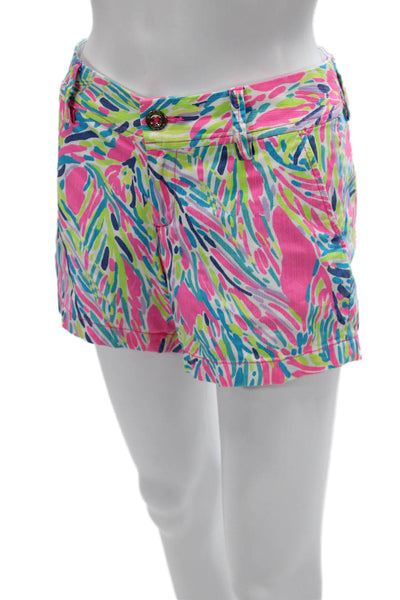 Lilly Pulitzer Unisex Chino Shorts Blue Cotton Size 2