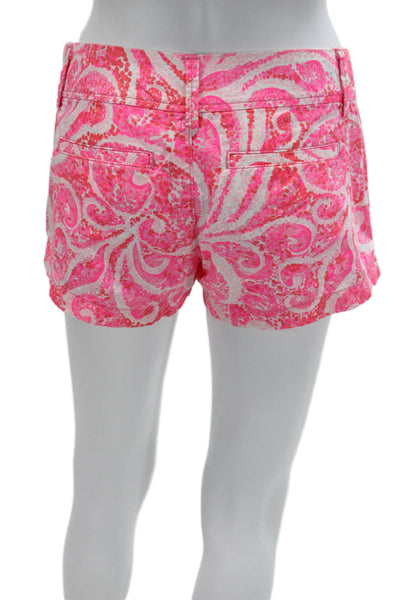 Lilly Pulitzer Unisex Chino Paisley Pink Shorts Size 0